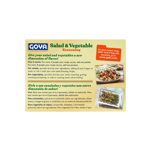 Vista 5 de Goya Alimentos para ensaladas y condimentos vegetales, 1.41 onzas (paquete de 24)