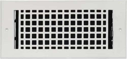 Vista 11 de Mosaico 4 x 10 "Apertura de conducto de suministro de aire de pared de Para PISO-NEGRO Sin Agujeros de Tornillo (PACK DE 1)
