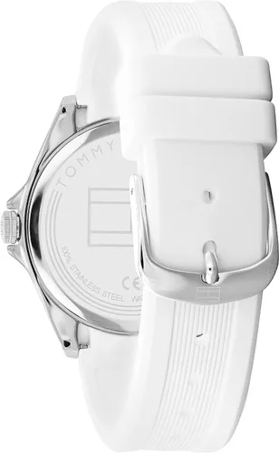 Vista 3 de Tommy Hilfiger Reloj de cuarzo de acero inoxidable para mujer con correa de silicona blanco 19 Modelo 1782478 Blanco Reloj de cuarzo