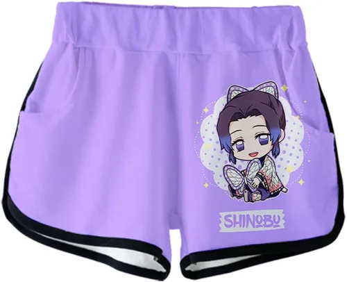 Vista 4 de SIAOMA Conjunto de pantalones cortos de anime de dos piezas con camiseta corta corta de manga