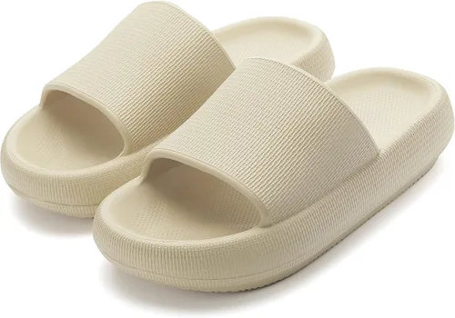 Vista 6 de BRONAX Pantuflas Cloud para mujeres y hombres Pantuflas de almohada sandalias de baño Extremadamente cómodas Suela gruesa acolchada