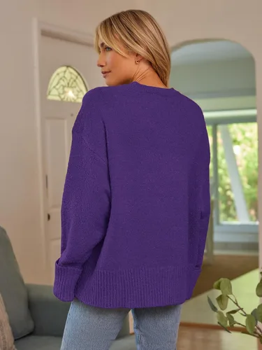 Vista 138 de LILLUSORY - Suéteres sin botones grandes para mujer, suéter mullido, grueso y cálido