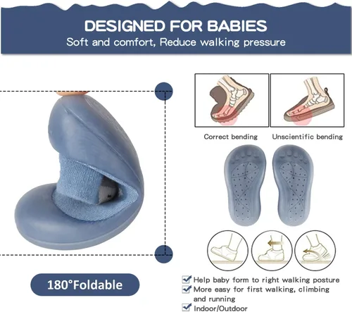 Vista 4 de Zapatos de calcetín para bebé, suela de goma de animales, antideslizantes, para interiores, para niños y niñas, primer piso, zapatilla