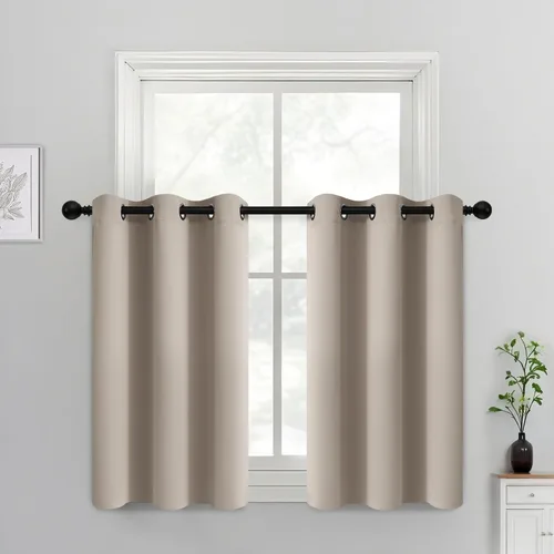 Vista 144 de Yakamok Cortinas opacas para dormitorio, aislamiento térmico, cortinas de oscurecimiento de habitación para sala de estar, juego de 2 paneles