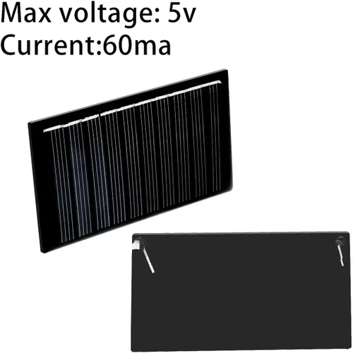 Vista 2 de 10 mini paneles solares para energía solar, kit de mini panel solar de 5 V 60 mA, juguete eléctrico, células fotovoltaicas, cargador de células