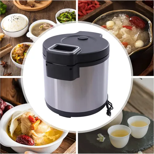 Vista 2 de Calentador de arroz de 95 tazas de 19L para restaurante comercial, 110 V, 110 W, calentador eléctrico de alimentos con función cálida, calentador