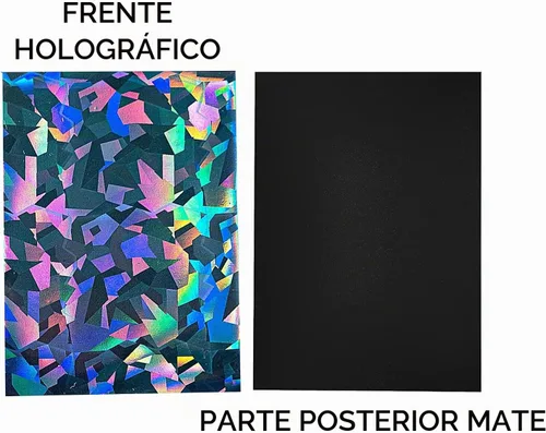 Vista 2 de 100 fundas holográficas negras para tarjetas, ajuste perfecto, fundas brillantes para tarjetas coleccionables, tamaño estándar, compatibles