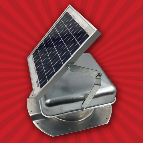 Vista 5 de Mega RoofBlaster ajustable para contenedores de envío Conex acanalados de 3.5 pulgadas (galvanizado) Ventilador solar de techo Ventilador