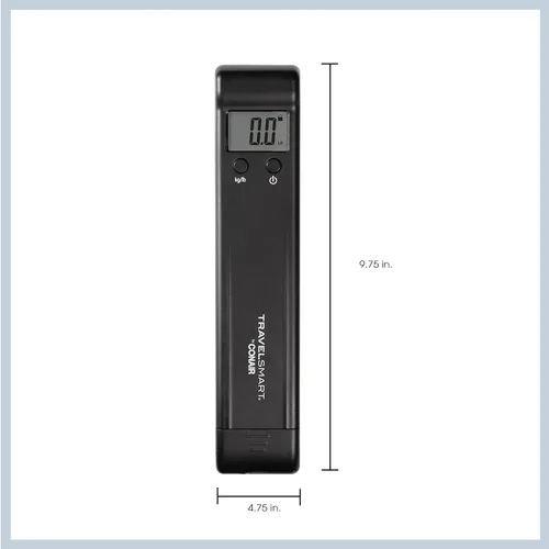 Vista 2 de Conair - Báscula digital de equipaje de 80 libras para viajes, báscula de equipaje de Travel Smart con alerta de sobrepeso, color negro