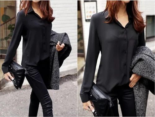 Vista 4 de ARJOSA camisa informal con botones manga larga de gasa para mujer