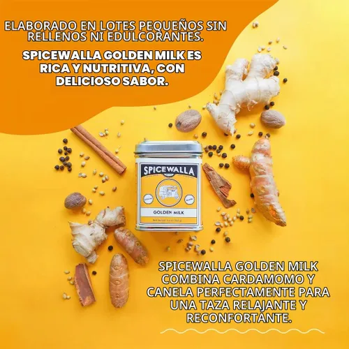 Vista 4 de Spicewalla Leche dorada en polvo - Canela, jengibre, cúrcuma bebida té o mezcla de café con leche