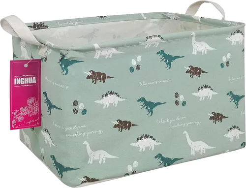 Vista 20 de Cesta de almacenamiento rectangular de tela con organizador de tela para juguetes, libros, ropa, regalos, mascotas - Perfecta para el hogar Rec