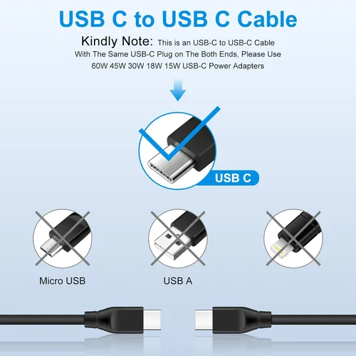 Vista 5 de Cable de carga C de 9 pies para Samsung S25 Cable de carga rápida para Galaxy A16 A15 A14 5G A54 A24 A53 A13 5G A23 A34 A03S S24 S23 S22 S21 S20 S10