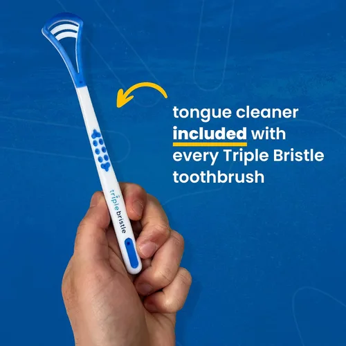 Vista 7 de Cepillo de dientes Sonic original de triple cerda Cepillo de dientes recargable 31.000 VPM Diseño patentado de 3 cabezas Cerdas en ángulo
