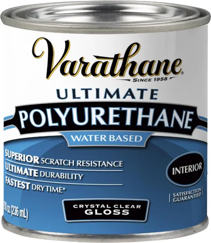 Vista 10 de Poliuretano a base de agua Rust-Oleum Varathane, transparente, 1 cuarto de galón, 200241H Satén