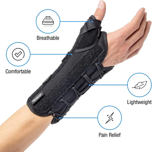 Vista 7 de Muñequera/pulgar (izquierda) para esguinces, inmovilización posquirúrgica, fundición posterior a fractura, túnel carpiano (izquierda)