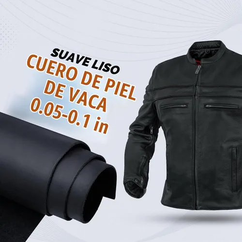 Vista 8 de Daniel Smart - Chaqueta de cuero negro para hombre, con cuello mandarín, con bolsillos interiores