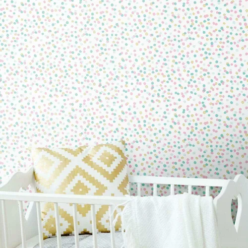 Vista 9 de RoomMates RMK3504WP Papel tapiz de confeti rosa y azul con purpurina