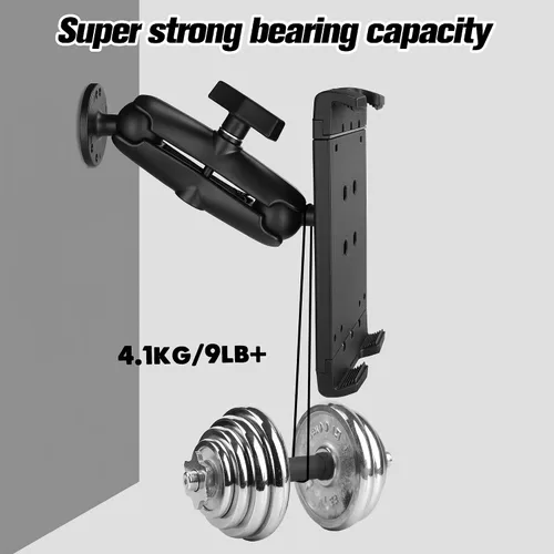 Vista 5 de Soporte de tableta de aluminio resistente a prueba de golpes para camión, base de taladro de bola de 1.5 pulgadas para automóvil, compatible
