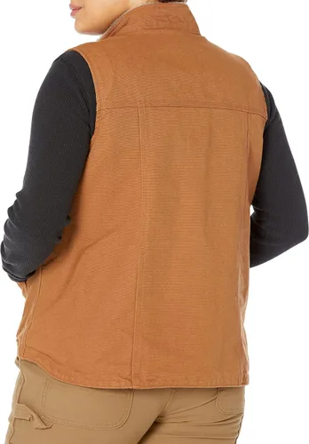Vista 2 de Carhartt Chaleco de cuello alto falso con forro de sherpa de pato lavado para mujer