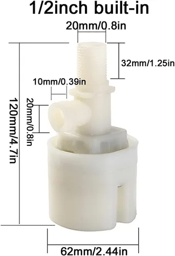 Vista 4 de Válvula de flotador de 1/2 pulgada, la caja de control de nivel de agua es una versión mejorada de la válvula de flotador tradicional, utilizada