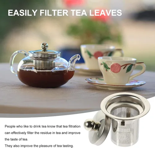 Vista 7 de Hemoton Tetera Colador de té Tetera Infusor Colador de café Filtros de té de metal Colador de té Hoja de té Hoja de té Filtro de té Infusor de té