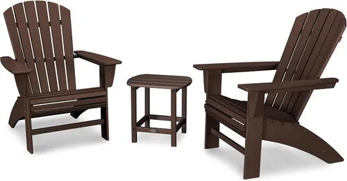 Vista 10 de POLYWOOD Juego de sillas Adirondack de 3 piezas náuticas con mesa auxiliar Aruba