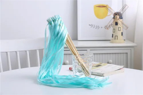 Vista 2 de Varitas de cinta para recuerdos de fiesta de boda (Aqua-30PCS)