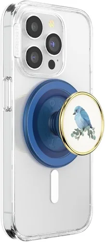 Vista 24 de Agarre para teléfono PopSockets con soporte expansible, agarre adhesivo, azul - Cobalto mate