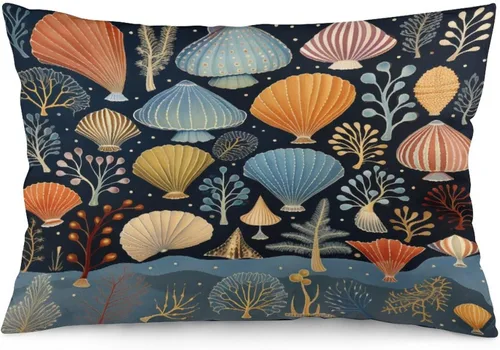 Vista 29 de Funda de almohada divertida de calavera de Halloween de 12 x 20 pulgadas, funda de almohada rústica de Halloween con cremallera oculta, suave