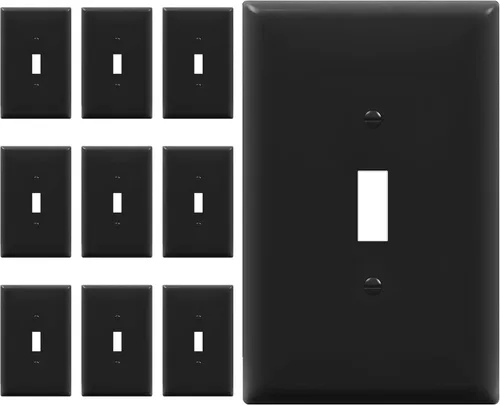 Vista 15 de ENERLITES - Placa de pared para interruptor de luz, acabado brillante, tamaño mediano, hueco para un interruptor de 4.88 x 3.11 pulgadas