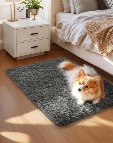 Vista 100 de Ophanie - Alfombras para sala de estar, antideslizante y suave, de felpa grandes y peludas para dormitorio, peludas para niños y niñas, decoración