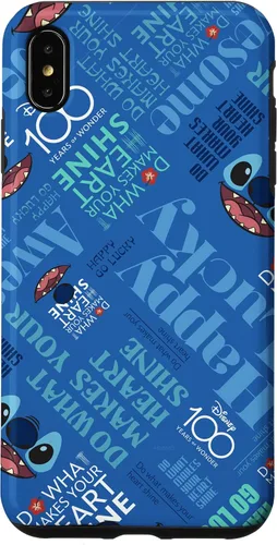 Vista 7 de Funda para iPhone 15 Disney 100 Stitch Smile Haz lo que hace que tu corazón brille D100