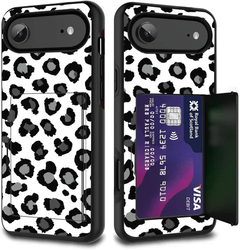 Vista 37 de Funda para tarjetas de crédito, doble capa híbrida a prueba de golpes, protección contra caídas con función atril para iPhone 17 de 6.3 pulgadas