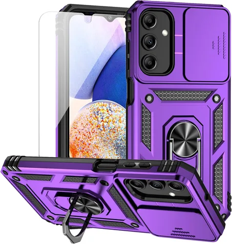 Vista 14 de Funda para Samsung Galaxy A15 5G con cubierta para lente de cámara, protector de pantalla HD, doble capa de grado militar, probada contra caídas