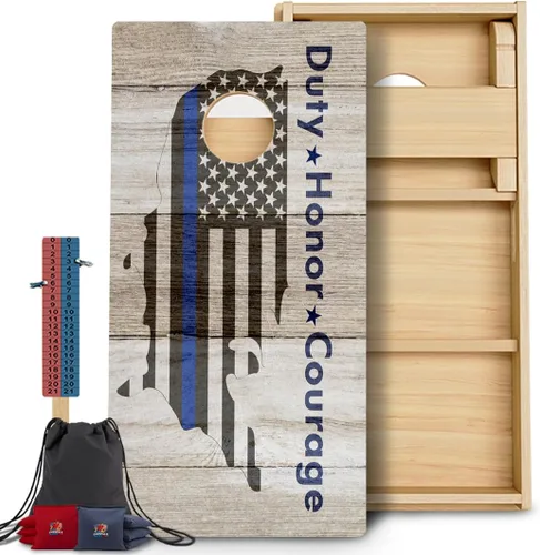 Vista 11 de CornholeGamesUSA Pro - Juego de tablas de Cornhole Fabricado en Estados Unidos Abedul báltico 3/4 Sin rebote Patas triples gruesas Dos 1
