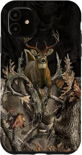 Vista 8 de Funda para iPhone 17 con diseño de camuflaje de caza de ciervos y cráneos