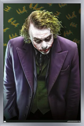 Vista 15 de Trends International DC Comics - Póster de pared The Joker - The Dark Knight, 14.725 x 22.375 pulgadas, versión enmarcada de madera de granero