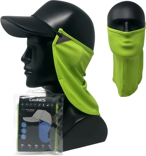 Vista 13 de CoolNES - Protección ajustable para cuello contra rayos ultravioletas, ajustable, multifuncional, 2 en 1, cubrebocas para pesca al aire libre, unisex