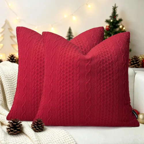 Vista 16 de Booque Valley Paquete de 4 fundas de almohada azules de 18 x 18 pulgadas, fundas de almohada decorativas de verano para sofá, estilo campestre