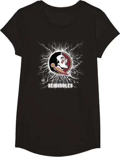 Vista 3 de Camiseta con licencia oficial de los Florida State Seminoles 90's Lightning, Negro