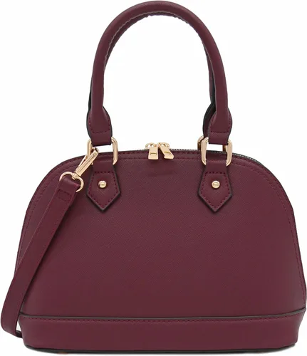 Vista 20 de Bolso de mano clásico Saffiano abovedado con cremallera perimetral Beige