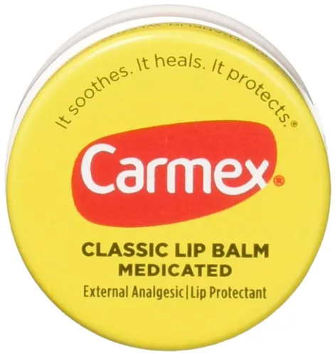 Vista 3 de Carmex Bálsamo labial clásico medicado, 0.25 oz (paquete de 2)