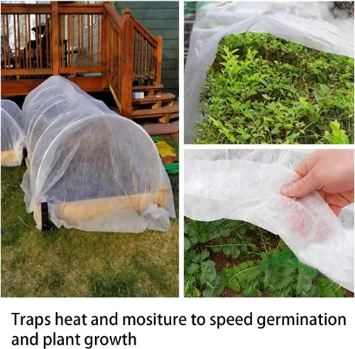Vista 3 de Alpurple - Cubiertas de invierno para plantas con protección contra la congelación - Cubierta cálida rectangular para protección de plantas, manta