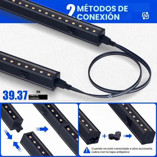 Vista 8 de Barrina Luces LED T5 de crecimiento, 5 W 1 pie, luces de plantas enlazables Amarillo