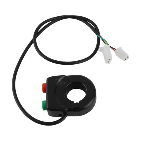 Vista 4 de Interruptor de manillar de motocicleta 2 en 1, 12 V, interruptor de botón de bocina, control de agarre para motocicleta, scooter y bicicleta