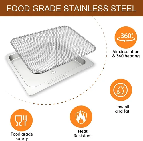 Vista 4 de Accesorios para freidora de aire Chefman Multifuncional Digital Air Freidora, 17 ajustes preestablecidos de pantalla táctil Fry XL 10L 10 cuartos