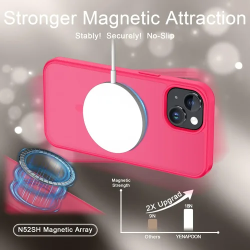 Vista 355 de Funda para Google Pixel 10 Pro XL, cubierta magnética mate, color negro Fit for MagSafe, Screen Protector included, Shockproof Military Grade