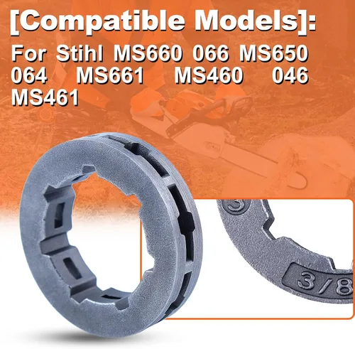 Vista 3 de Piñón de llanta 3/8 7T para Stihl MS660 066 MS650 064 MS661 MS460 046 MS461# 68210, rueda dentada