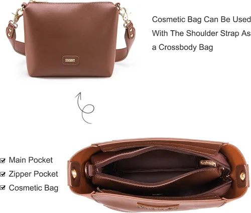 Vista 5 de Wrangler Bucket Bag for Women Large Crossbody Bags with Extra Guitar Strap